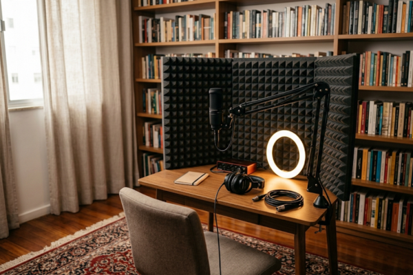 como isolar o som do quarto gastando pouco usando painel acústico gobo e estante como difusor natural em apartamento alugado.